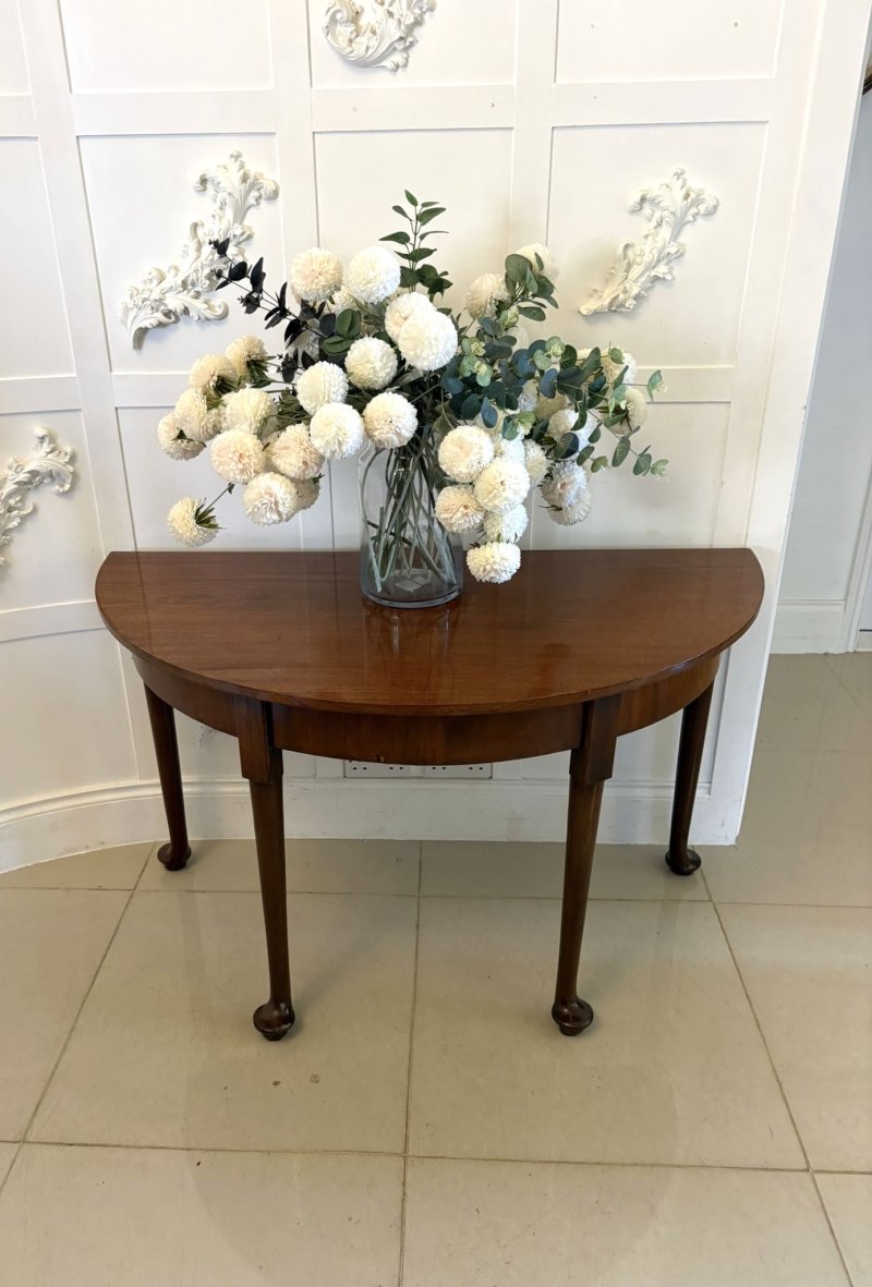 Antique Rare Georgian Figured Mahogany Metamorphic Dining Table Console Pair 12 Seater - Image 11